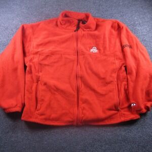 Ohio State Buckeyes Jacket Mens XL Red NCAA Football Pro Player Fleece Full Zip